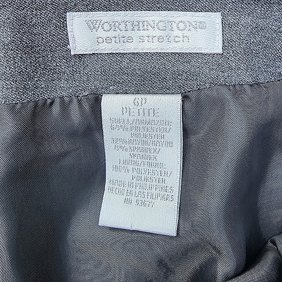 Worthington Petite Stretch Gray Normcore Light Academia Pencil Skirt ♥️ - Picture 4 of 4
